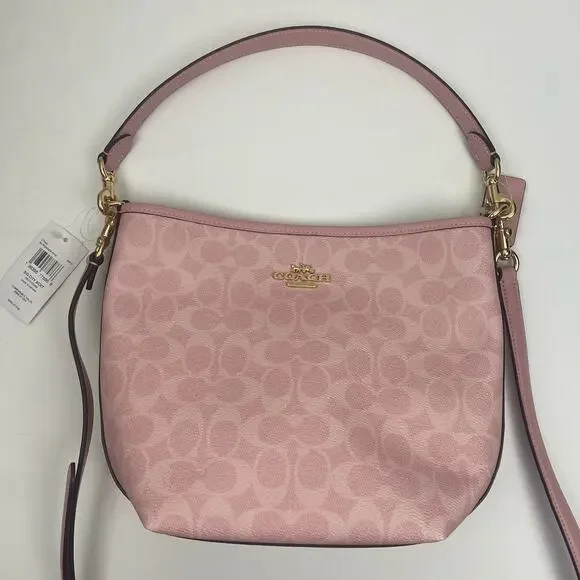 Coach CT800 City In Signature Canvas Powder Pink Bucket Bag - Picture 6 of 15